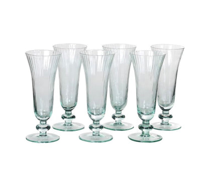 Green Tulip Wine Glasses (Set of 4)
