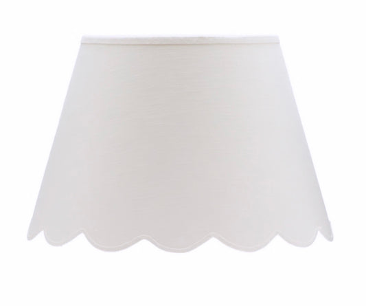 Medium White Scallop Lampshade