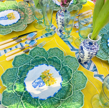 Yellow Mimosa Cocktail Napkins (Set of 4)