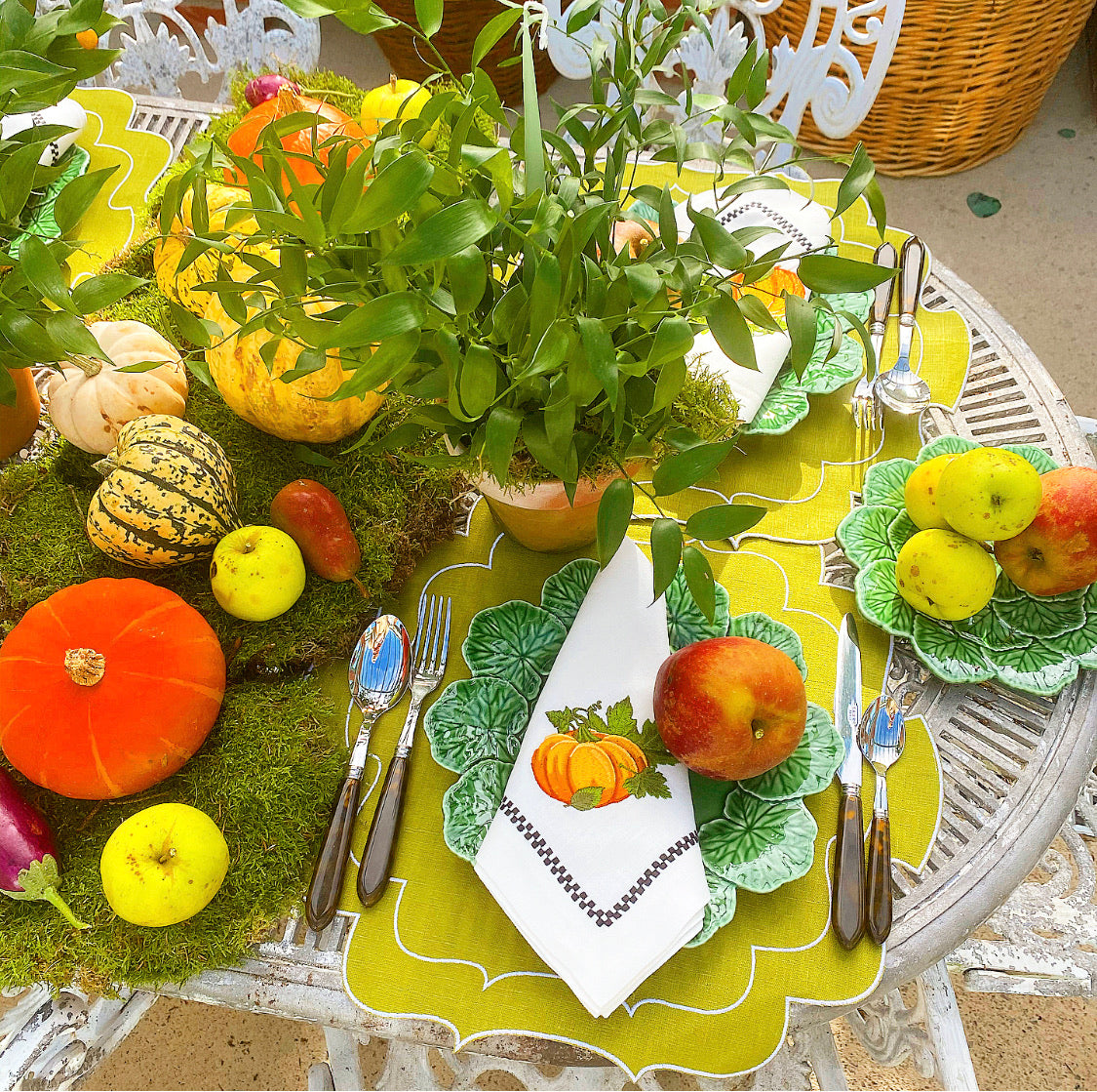 Pumpkin Patch Dinner Napkins (Set of 4)