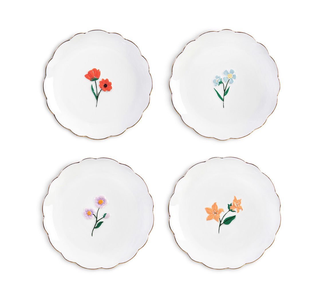Wild Flower Plates (Set of 4)