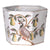 Bird and Pear Round Chinoiserie Planter
