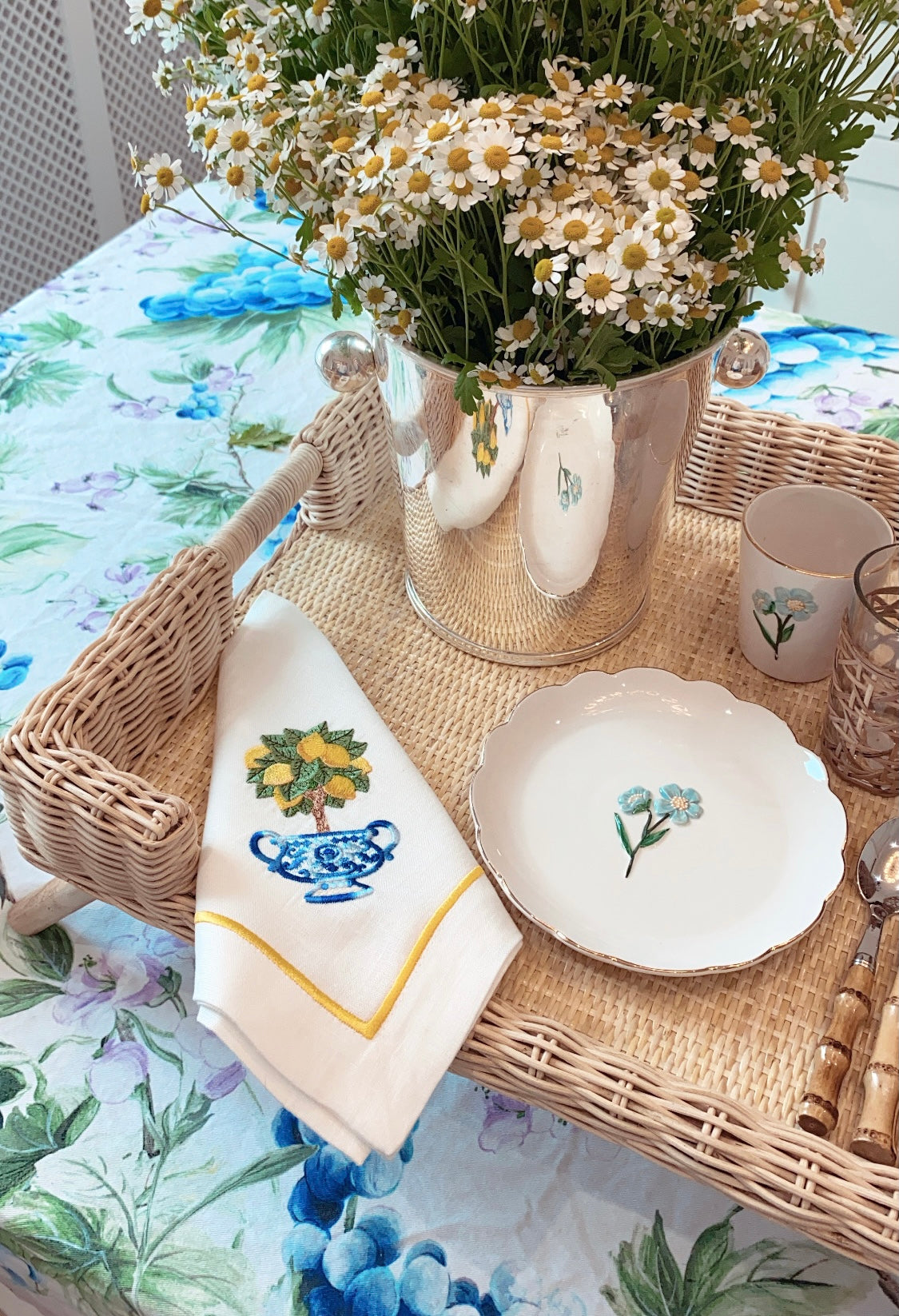 Rattan Breakfast Tray Velvet Victoria Home