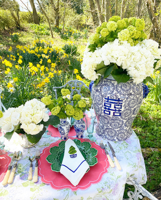 Large Blue and White Chinoiserie Ginger Jar