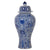 Giant Blue and White Chinoiserie Crackle Urn