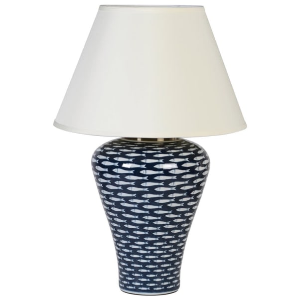 Nantucket Deep Blue Table Lamp with Shade